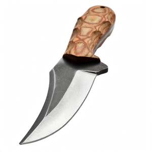 เครื่องมืออเนกประสงค์ปลายแหลมเหล็กทำมือ ด้ามไม้ลายหยัก ตกแต่งด้วยโลหะ - Product Image 2
