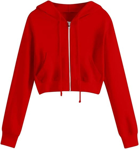 Sudaderas Cortas Personalizadas para Mujer, Sudaderas Cortas Personalizadas al por Mayor, Sudadera con Capucha para Mujer - Product Image 1