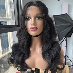 Precio al por mayor 100% Raw Virgin vietnamita humano encaje peluca trama cuerpo onda Color Natural Super doble dibujado extensiones de cabello - Product Image 1