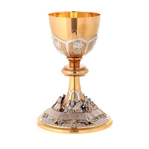 Cáliz de latón de alta calidad para rituales sagrados, cáliz artesanal de calidad superior, copa religiosa perfecta para la comunión y uso en el altar. - Product Image 3
