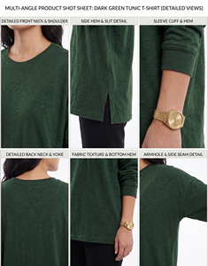 Camisetas de Algodón Jersey Bordadas de Manga Larga y Cuello Alto para Mujer al por Mayor, Estilo Deportivo Holgado, Estilo Urbano - Product Image 6