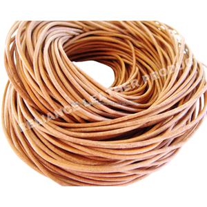 Carrete de cuerda de cuero Natural de 2,5mm, accesorios de joyería DIY, componentes, pulsera de perlas en forma de corazón, decoración, sombreros de envoltura de regalo - Product Image 3