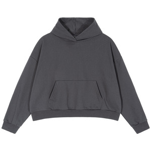 Sudadera con Capucha Corta y Holgada Personalizada de 420 GSM, 100% Algodón, Fabricante OEM ODM, Proveedor de Fábrica, Venta al Por Mayor, Calidad Premium - Product Image 4