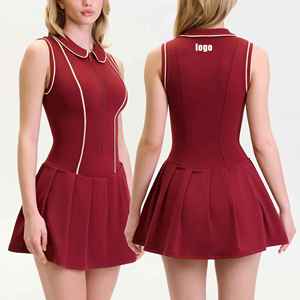 Elite Energy Boosting Athletic Airflow Breathable Stylish Endurance Dynamic Fit Comfort Modern <b>Skirt</b> Top Women Tennis Uniform - Product Image 4