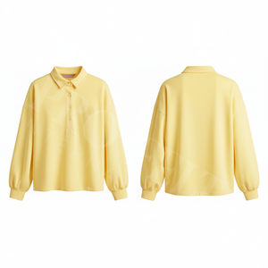 Camisas Polo Personalizadas a la Moda, de Manga Larga, Casuales, Cómodas, con Cuello de Botones, Tela Suave, Estilo Holgado - Product Image 6