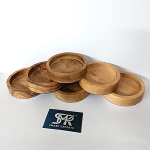 Socle de lampe en bois massif rond en acacia, mangue, hêtre, plateforme de base pour lampe de table en bois pour éclairage décoratif et décoration intérieure - Product Image 4