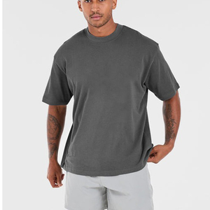 Camiseta de Alta Calidad Premium, Transpirable, de Manga Corta, Hombros Caídos, Estilo Casual, Ecológica, Lavada, de Alta Calidad, Estilo Urbano para Hombre - Product Image 2