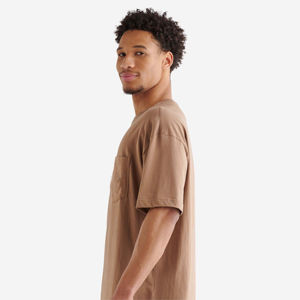 T-shirt Homme Oversize à Manches Courtes en Coton 100% Lourd, Col Rond Uni, Tricoté, Respirant, Écologique, Personnalisable, Haute Qualité - Product Image 5