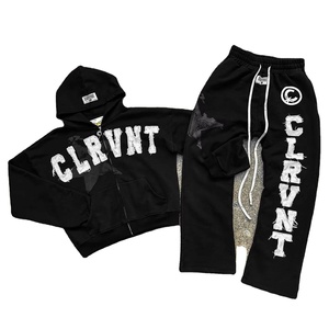 ชุดวอร์มผ้าฝ้าย100% ทรงหลวมมีฮู้ดสำหรับฤดูหนาวโลโก้กำหนดเองชุดวอร์มผ้าฝ้ายสีชมพูเทอร์รี่มีซิปโอเวอร์ไซส์ - Product Image 6