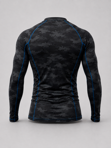 WEAVEON Men's Adult Full Sleeve <b>Rashguard</b> 180g Spandex/Nylon Breathable Digital Print Front Logo Needle Detection OEM Service - Product Image 2