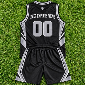 Uniforme de Baloncesto Negro y Plateado, Conjunto Personalizado de Camiseta y Pantalones Cortos de Baloncesto con Estampado de Paneles, Ropa Deportiva para Equipos, Pedidos para Clubes - Product Image 3