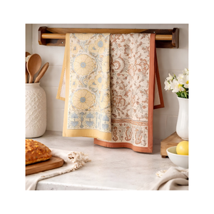 Cotton 40x60cm 180GSM 200TC Golden Hen Printed Kitchen <b>Towel</b> White <b>Tea</b> Cloth SA8000 OEKO TEX Low MOQ OEM ODM India Export - Product Image 3