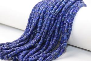 AAA Quality Natural Stone Lapis Lazuli Beads 6mm 16 Inches Smooth <b>Heishi</b> Tyre Shape 0.40mm Hole for Jewellery Making - Product Image 6