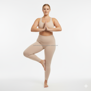 Conjunto de Yoga de Talla Grande para Mujer, Sujetador Deportivo y Leggings de Cintura Alta, Transpirable, de Secado Rápido, Conjunto de 2 Piezas para Gimnasio, Ejercicio y Fitness - Product Image 1