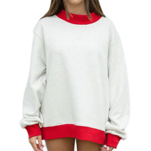 Sweat-shirt de luxe pour femme à col montant, avec broderie de logo personnalisé, en molleton technique épais, imprimé - Product Image 1