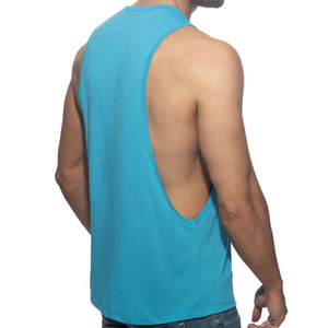 Débardeur de sport tricoté de haute qualité, coupe ajustée, extensible et très élastique, avec motifs à empiècements, pour entraînement et musculation - Product Image 3