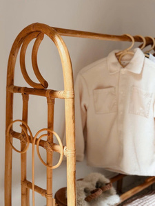 Rattan Doll's Hanging New <b>Rack</b> Clothes Kids <b>Rail</b> Hanger Kids for Nursery Decor Rattan Hook in Vietnam - Product Image 4
