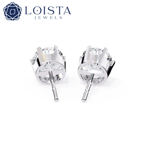 Diamante cultivado en laboratorio, corte brillante redondo, para pendientes de compromiso con certificado IGI, joyería de lujo para mujer - Product Image 2