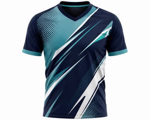 T-shirt sportif à manches courtes pour homme, motif géométrique noir et gris, col en V, séchage rapide, coupe régulière, tricoté en polyester - Product Image 3