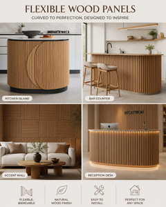 Panneaux Tambour en Bois Massif Flexibles Panneaux en Bois Massif pour Portes d'Armoires Décoration Murale Intérieur Maison Moderne Panneaux Muraux 3D - Product Image 3