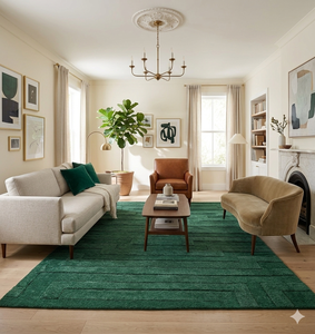 Tapis en laine tufté à la main, motif géométrique, poils longs, écologique, antidérapant, décoration intérieure moderne, luxe, disponible - Product Image 4