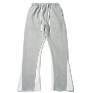Pantalon de survêtement droit en laine pour homme, taille élastique avec cordon de serrage, poches latérales, décontracté, pour l'automne, couleurs noir et rose - Product Image 1