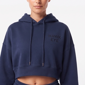 Women's Two Piece Set Crop Top Drop Shoulder Drawstring Hoodie And <b>Wide</b> <b>Leg</b> <b>Jogger</b> Set Cotton Fleece Solid Color Casual Wear - Product Image 3