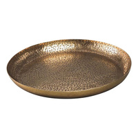 Plateau de service décoratif personnalisable en aluminium style Art déco moderne, compatible micro-ondes, idéal pour les repas et comme cadeau de Diwali