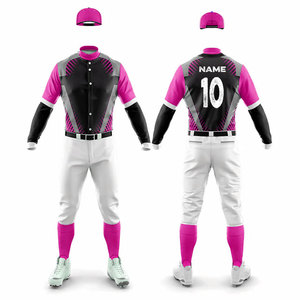 Adults Baseball Uniform Custom <b>Button</b> Up Uniform Jersey Breathable Design Two Piece Baseball Uniform <b>Suit</b> Compression Sets - Product Image 4