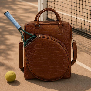 Bolsa deportiva de cuero resistente para palas de pickleball, ideal para jugadores que buscan elegancia y funcionalidad a un precio razonable. - Product Image 1