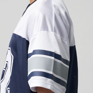 <b>Mesh</b> Boxy Fit Jersey Custom Logo Fashion Men Sports Jersey Manufacturer Oversized Cropped Custom Boxy Fit <b>Mesh</b> Football Jersey - Product Image 5