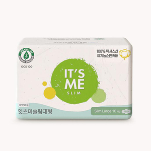 [Its Me] Slim Regular 12p Servilleta sanitaria Transpirable Orgánico 100% Texas Algodón Almohadilla menstrual de absorción rápida - Product Image 1