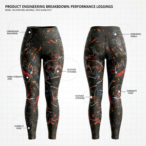 Activewear <b>Tights</b> Quick Dry Casual Women High Waist Custom Printed Yoga Leggings Fitness Workout Running Stretch Sports Pants - Product Image 2