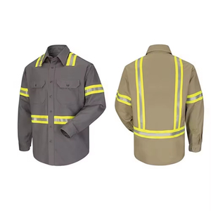 Camiseta Polo de Seguridad de Manga Corta de Alta Visibilidad de Poliéster, Ropa de Trabajo Transpirable con Bolsillo y Diseño Reflectante - Product Image 1
