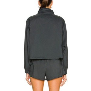 Ensemble de survêtement sportif pour femmes, couleur verte, blocs de couleurs, fermeture éclair sur toute la longueur, coupe ample, deux pièces, vêtements de sport pour toutes les saisons - Product Image 3