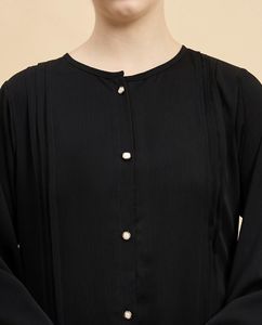 Moderna y Hermosa Abaya Estilo 2026, Ropa Islámica, Vestido Largo para Mujer Musulmana, Abierto por Delante, Poliéster, Cuello en V, Estampado Floral - Product Image 1