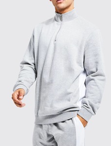 Conjunto Deportivo de Invierno para Hombre, Personalizado al por Mayor, 100% Algodón, con Cierre de Cremallera, Sudadera con Franja Lateral, Modelo 2027 - Product Image 3