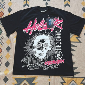Conjunto de Camisetas Oversize de Algodón Lavado Estilo Hip-hop Urbano Distressed Vintage de Manga Corta para Hombre - Stock Hell Star - Product Image 1