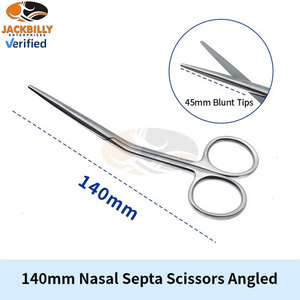 กรรไกรตัดจมูก JACKBILLY Heymann สำหรับหู คอ จมูก ทำจากเหล็กกล้าไร้สนิม เครื่องมือผ่าตัดสำหรับการผ่าตัดหู คอ จมูกอย่างแม่นยำ ใบมีดคม ออกแบบตามหลักสรีรศาสตร์ ใช้งานง่าย ได้รับมาตรฐาน CE - Product Image 2