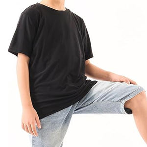 T-shirt jaune personnalisé pour enfants, 100 % coton, qualité supérieure, col rond, coupe ajustée, manches courtes, tissu tricoté formel - Product Image 6