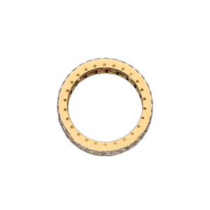 Bague de luxe en argent 925 plaqué or avec diamants de laboratoire taille brillant et pierres précieuses arc-en-ciel, certifiée EGL, cadeau de mariage - Product Image 2