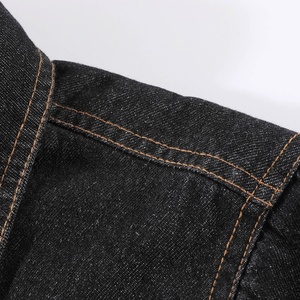 Vintage Acid Washed Denim Color Block <b>Jacket</b> Custom Cotton Quilted Satin Lining Plus Size Winter <b>Jacket</b> for Men - Product Image 6
