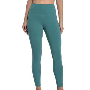Lady's Custom Design Mid Yoga Leggings Breathable Running Wear Gym <b>Tight</b> Full Length SEAMED Polyester/<b>Nylon</b> Sublimation Printed - Product Image 6