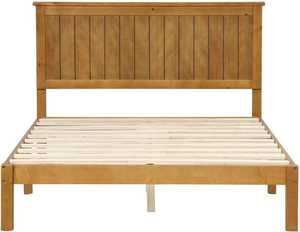 Cama Completa de Madera de Pino Sólido, Diseño Tradicional, Cabecera Marrón Claro, Estilo Plataforma, Resistente, No Plegable, Marca TNT, Binh Duong - Product Image 2