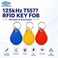 Personnalisé TK4100 EM4200 T5577 Programmable Réinscriptible 125Khz ABS Tag Porte-clés RFID Porte-clés avec porte-clés