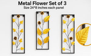 Modern Metal <b>Wall</b> Hanging Floral Leaf Decorative <b>Wall</b> <b>Panels</b> Ready to Hang for Living Room Office - Product Image 2