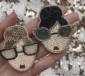 Broche artisanale en perles en forme de mouton, personnalisée, en toile de coton écologique, accessoire décoratif - Product Image 5