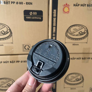 Quang Quan ฝาพลาสติก PP แบบใช้แล้วทิ้งขนาด90มม. กันการรั่วซึมซึมซึมสำหรับถ้วยกาแฟกระดาษ - Product Image 3