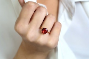 Minimalist Design Genuine Pink Tourmaline Round Faceted Gemstone <b>Cocktail</b> <b>Ring</b> 100% Pure 925 Sterling Silver Solitaire Fine <b>Ring</b> - Product Image 5