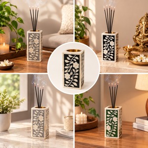 Brûleur multifonction décoratif en os de luxe, porte-encens, diffuseur de parfum, aromathérapie, écologique, durable, décoration d'intérieur - Product Image 3